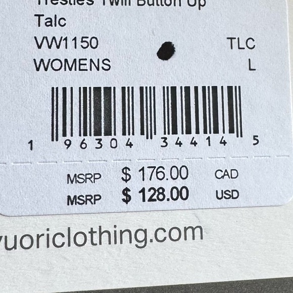 NWT Vuori Trestles Twill Button-Up Shirt Top size Large - Picture 16 of 16